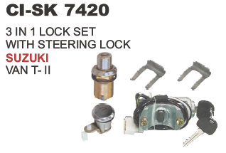 3 in 1 Lock set with Steering Lock Suzuki Van