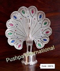 Silver Peacock Zinc Metal