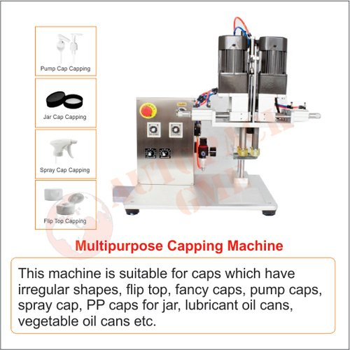 Pump Cap, Spray Cap, Flip Top, Jar Cap Capping Machine