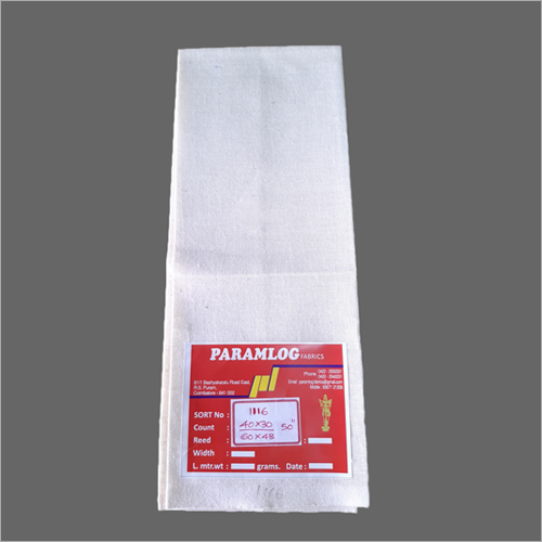 100% Cotton Sheeting Fabric 40S X 34S, 46 Inch, 100 Gm/Meter - Color: White