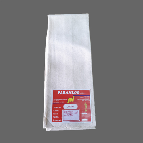100% Cotton Drill Fabric 20S X 20S 63 Inch 335 Gm/Meter - Color: White