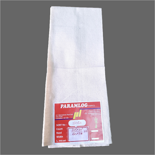 100% Cotton Sheeting Fabric 20S X 20S, 50 Inch, 195 Gm/Meter - Color: White