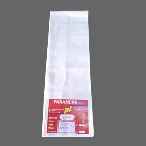 100% Cotton Sheeting Fabric 30S X 30S, 54 Inch, 165 Gm/Meter - Color: White