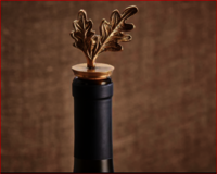 Brass Leaf Wine Bottle Stopper