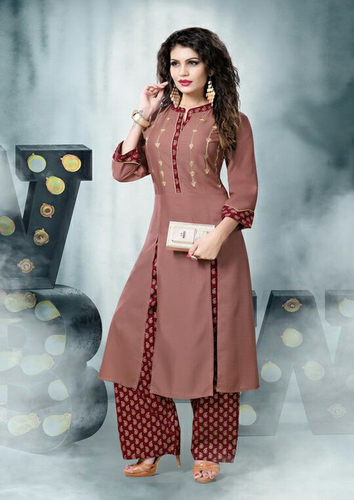 Rayon Jeckad Kurtis with Palazzo - Sizes M, L, XL, XXL | Perfect for All Seasons: Rainy, Spring, Summer, Winter