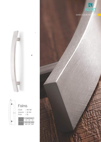 Stainless Steel Door Handle - S.S 304 Grade 12" & 18" Sizes Matte & C.P Finish Customizable Options