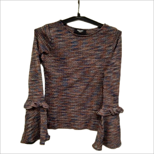 Fancy Short Top - Casual Cotton Blend, Summer Fashion | Brown, Plain Pattern, Available in Sizes S, M, L, XL