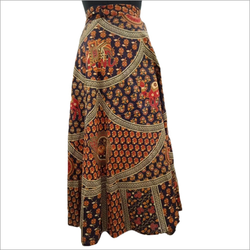 Cotton Long Skirt - Multicolor Printed Design, Lightweight Comfort for Summer Wear