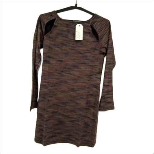 Daily Wear Kurti - Cotton, Size S/M/L/XL, Color Brown | Long Sleeve, Quick Dry, Washable, No Fade, Ideal for Casual & Party Wear