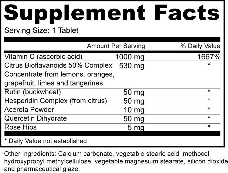 VITAMIN C 1000MG COMPLEX Tablets/ Capsules (Third Party Manufacturing)