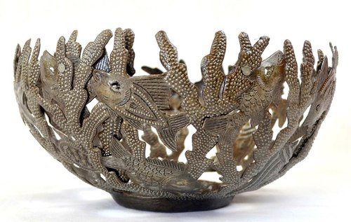 Aluminum Bowl Fish Design By KAZMI EMPORIUM