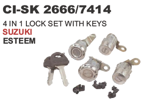 4 in 1 Lock set with Keys Suzuki Esteem
