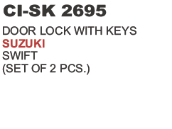 Door Lock with Keys Suzuki Swift