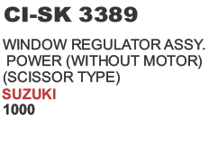 Window Regulator Assy Power Suzuki