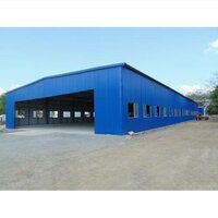 Steel Godown Shed - Gypsum Board Walls, Pvc Windows, Aluminum Sheet Roof | Custom Sizes, Rock Wool Insulation, Color As Per Customer