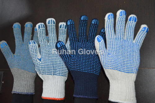 Cotton Knitted Dotted Gloves 
