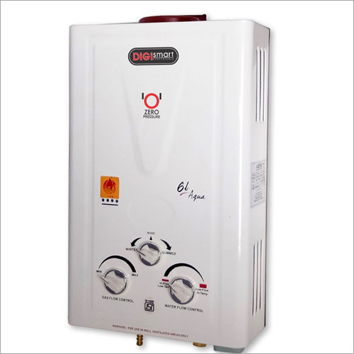 White Digi Smart Aqua Lpg Geyser