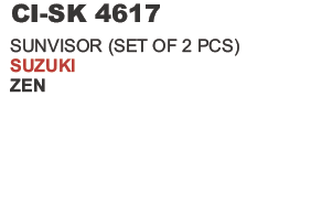 Sunvisor Suzuki Zen - Plastic, Vehicle Specific, Black | UV Protection, Easy Installation, Durable, Reduced Glare