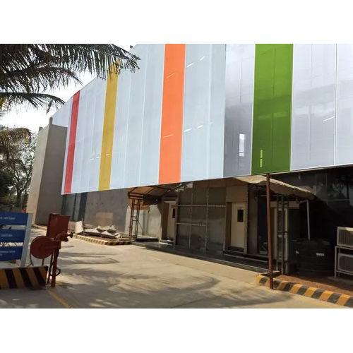 Fabric Facade For Building Wrap - Color: Multicolor