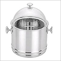 Mirror Stainless Steel Ice Cream Dispenser Insulated With Acrylic Cover For Buffet