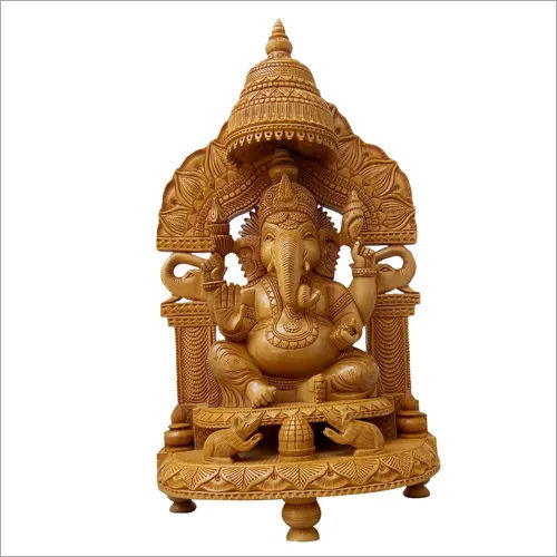 Ganesh Wooden Statue