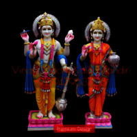 Vishnu Lakshmi Marble Murti