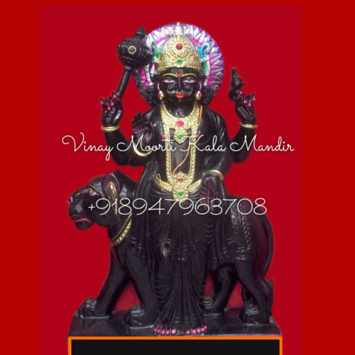 Rahu Black Marble Statue