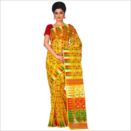 Multicolor Cotton Khesh Saree
