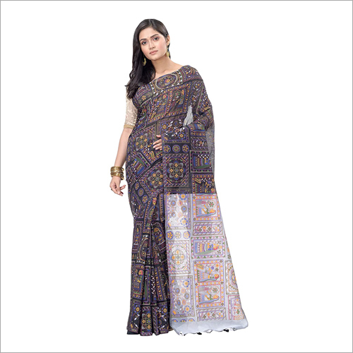 Available In Different Color Ladies Madhubani Saree
