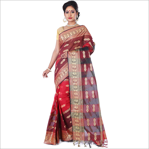 Shantipur Printed Saree - Cotton Blend | Available in Different Colors, Ideal for Casual Occasions, Features Versatile Printed Patterns for All Seasons