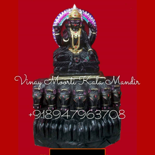 Surya Black Marble Statue