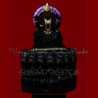 Surya Black Marble Statue