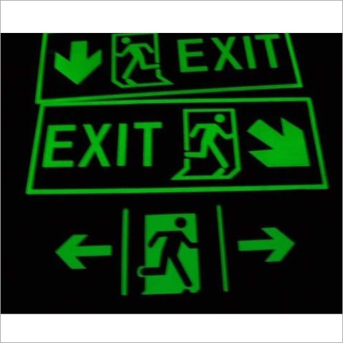 PVC Exit Glow Signage Board By J P FIRE SAFETY