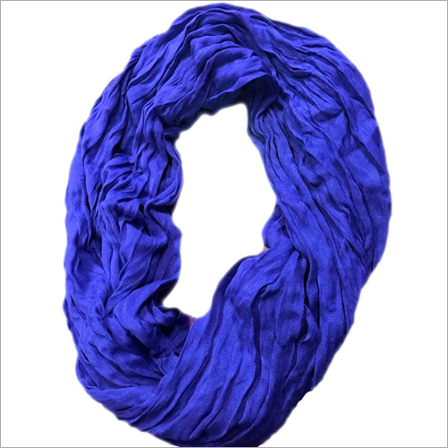 Any Color Viscose Solid Crinkle Snood Infinity Scarf