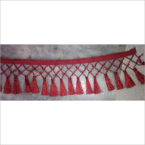 Exclusive Lace - Cotton Material, One Sided Design, Plain Pattern, Red Color | Ideal for Bulk Orders, Trusted by Thousands of Customers
