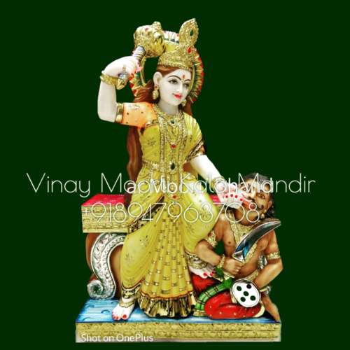 Baglamukhi Marble Statue