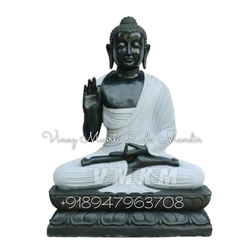 Black Marble Buddha Statue