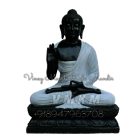 Black Marble Buddha Statue