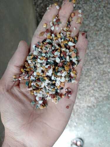 Natural Multi Color Marble crumb chips and gravels for terrazzo and home wall construction used