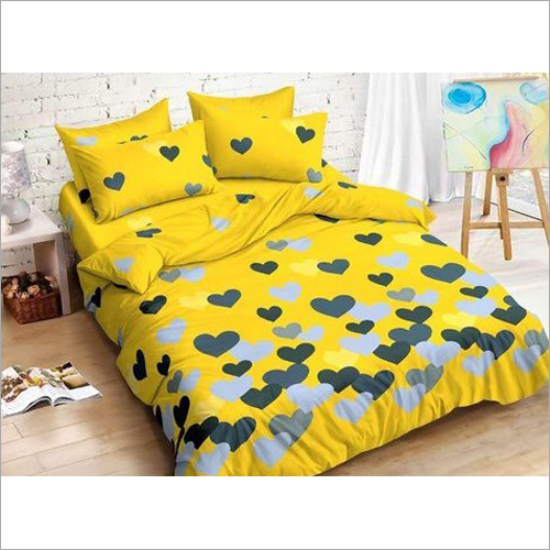 Glace Cotton Heart Print Bed Sheets