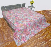 Kantha Bed Cover Paisley Design