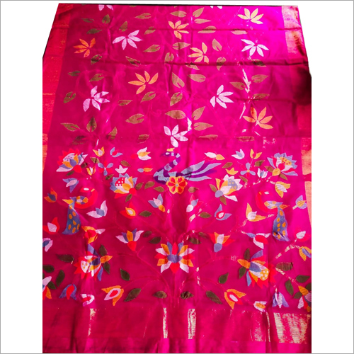 Available In All Color Matka Jamdalni Saree Rani Pink