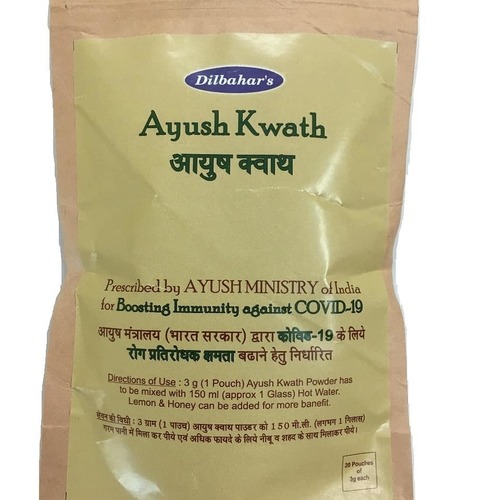 Dilbahar Ayush Kwath - Kadhaa Packet Of 20 Sachet Of 3G Each (Pack Of 2) Weight: 400 Grams (G)