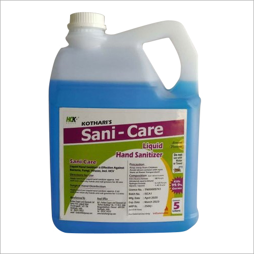5 Liter Sani Care Liquid Hand Sanitizer