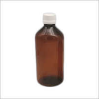Brown-white 500 Ml Screw Cap Pet Amber Bottle