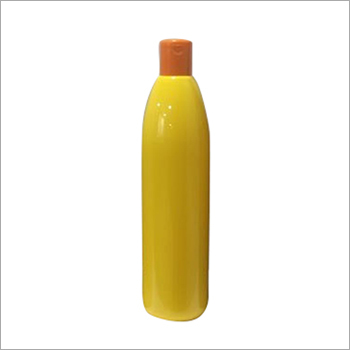 500 ML Pet Conical Round Yellow Bottle - Plastic Material, Screw Cap Sealing | Bright Yellow Color for Eye-Catching Packaging Solutions