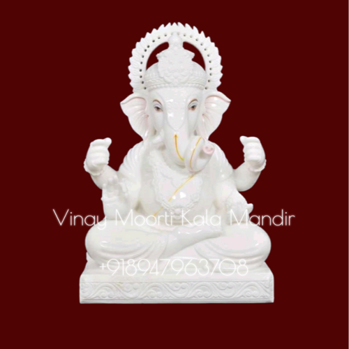 Dagdu Ganesh Marble Statue