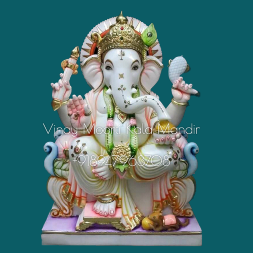 Marble Seating Ganesh Statue