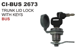 Trunk Lid Lock With Keys Bus - Metal 10x5x3 cm Black | Secure Locking Weather Resistant Two Keys Included