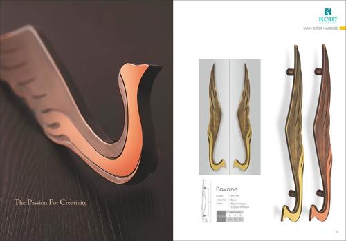 ब्रास एंटीक डिज़ाइनर डोर हैंडल